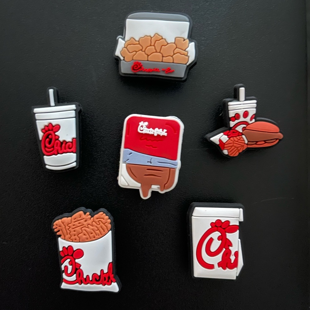 Set of 6 Chick-Fil-A Croc Shoe Charms